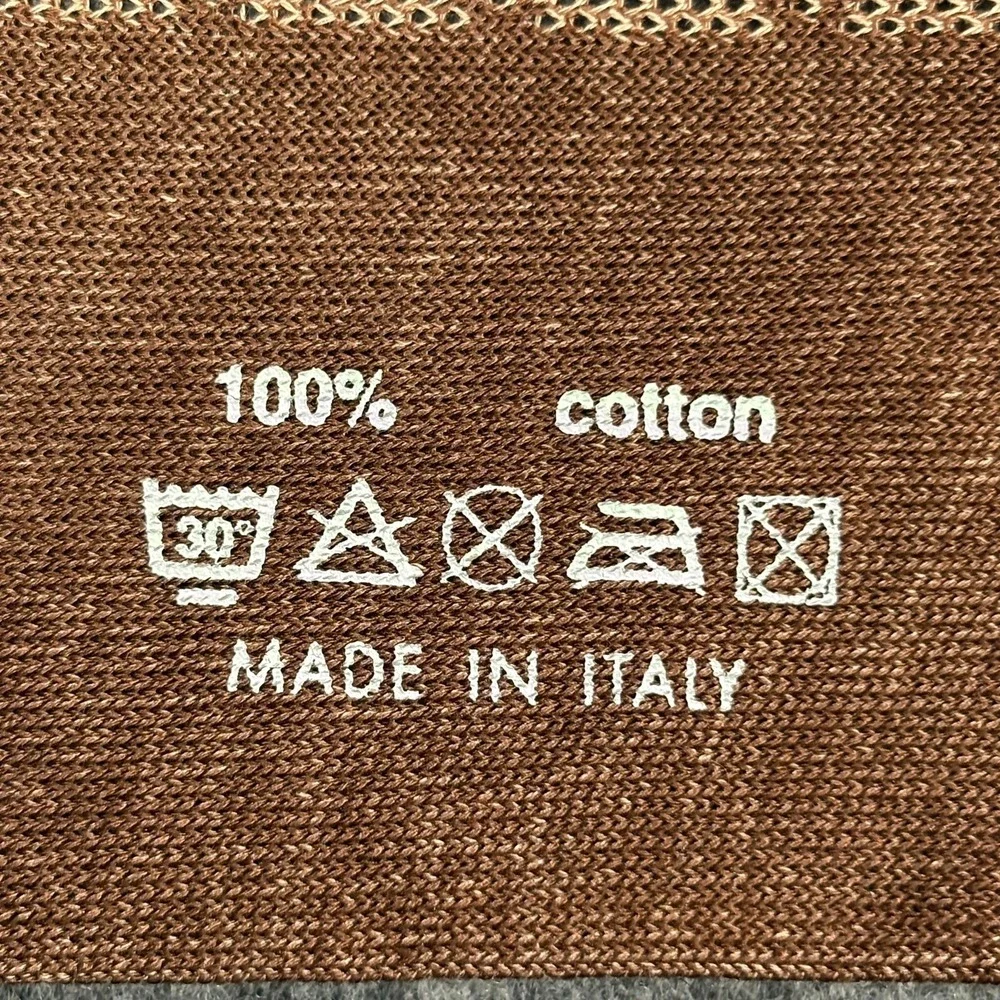 Paul Stuart Socks Mens M Brown Grid 100% Cotton Over the Calf Italy NWT